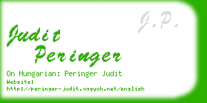 judit peringer business card